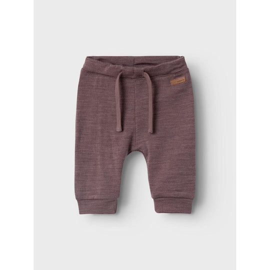 name it baby WESSO WOOL SWEAT PANT - Peppercorn Ulltøy name it 