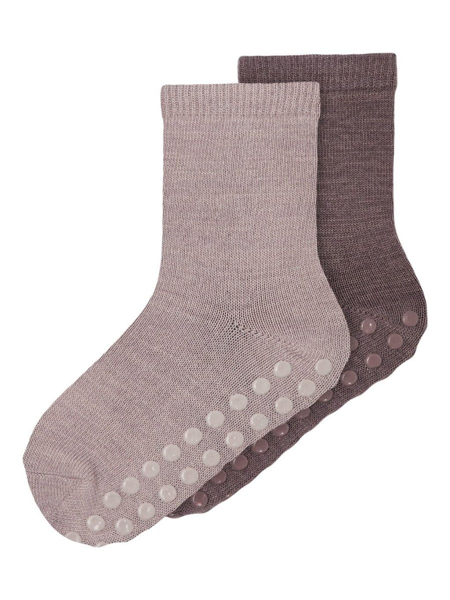 name it mini WAK WOOL 2PK SOCK ANTISLIP - Sphinx | Torgunns Barneklær AS