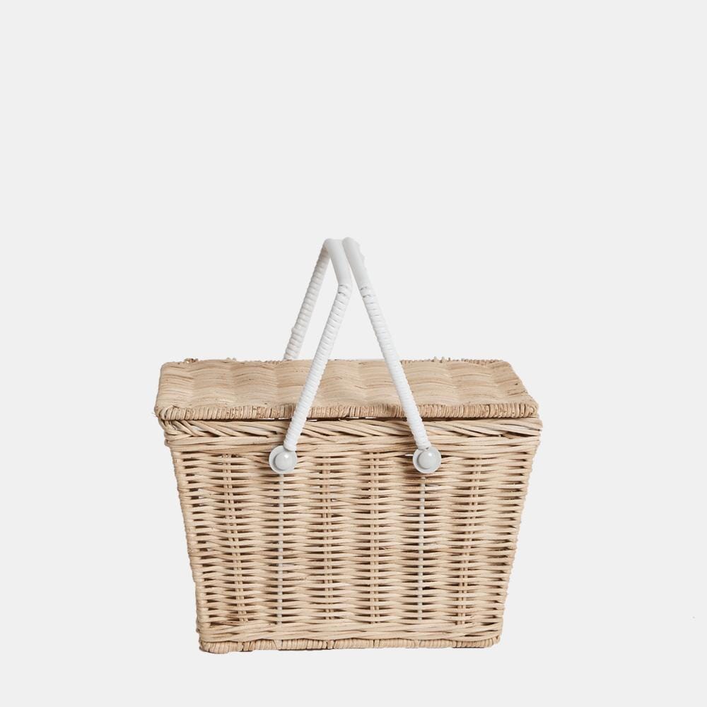 Olli Ella - PIKI RATTAN BASKET - Straw | Torgunns Barneklær AS