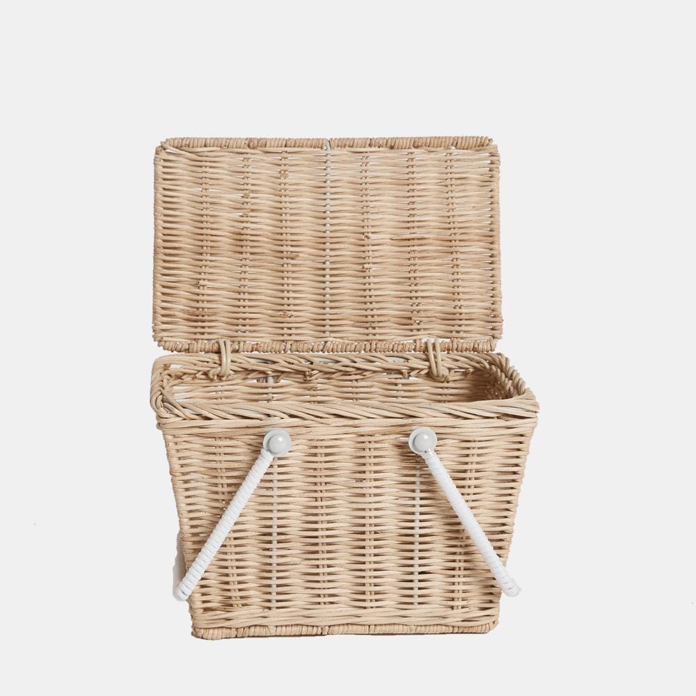 Olli Ella - PIKI RATTAN BASKET - Straw | Torgunns Barneklær AS