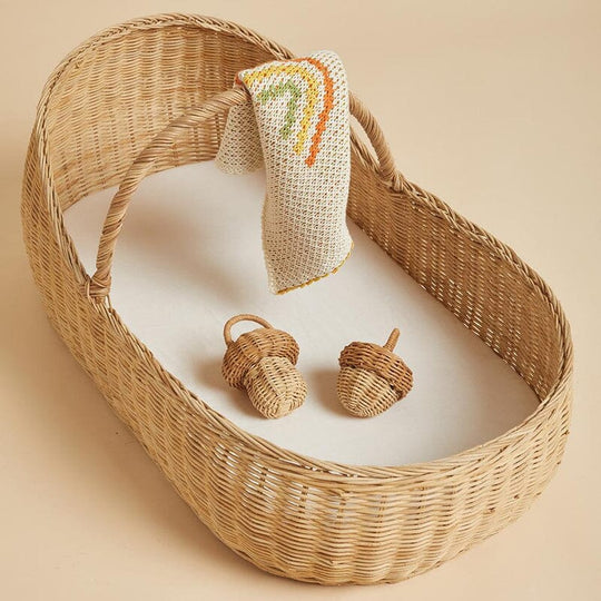 Olli Ella - RATTAN ACORN RATTLE Leker Olli Ella 