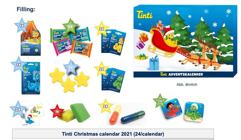 Tinti Adventskalender 2021 Adventskalender TINTI 